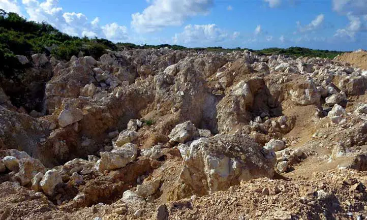 Una mina de fosfato de roca