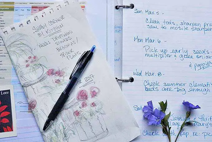 Mantenga un diario del jardín de primavera para la planificación y para referirse a los éxitos y fracasos de años anteriores.  |  